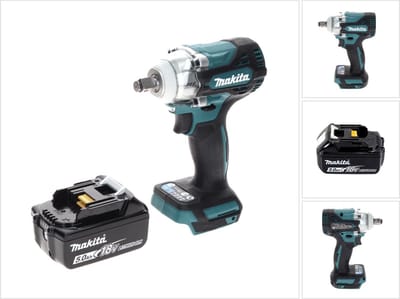 Makita DTW 300 T1 accu-slagmoersleutel 18 V 330 Nm 1/2" borstelloos + 1x accu 5,0 Ah - zonder oplader