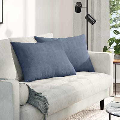 vidaXL - Zitkussens - 2 - pcs - Blauw - 70 - x - 50 - cm - Corduroy - stof