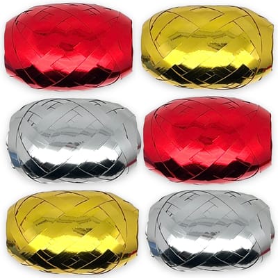 Dailygoods- Cadeaulint Set - Glanzend/Maat - 6 Rollen - 10 m x 5 mm - Cadeaustrikken - Knutselen/Versieren - Perfect voor Feesten - Geschenkband