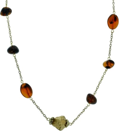 Behave - Lange ketting met bruine kralen - Mode-accessoire voor elke gelegenheid