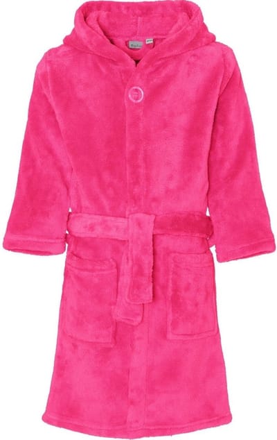 Playshoes - Fleece badjas met capuchon - Roze - maat 158-164cm (13-14 jaar)