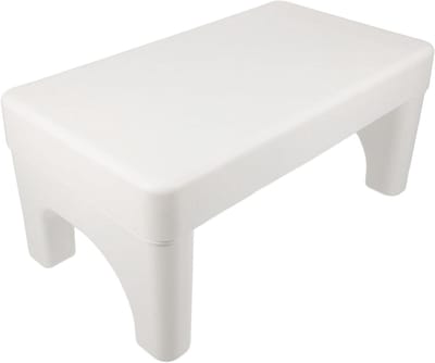 Toiletkrukje - Voetkrukje Toilet - Gezond Toiletgebruik - Optimaal Hurken - 36x20cm - Wit