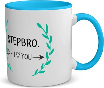 Akyol - stepbro i love you koffiemok - theemok - blauw - Broer - de liefste stiefbroer - verjaardag - cadeautje voor broer - broer artikelen - kado - geschenk - 350 ML inhoud
