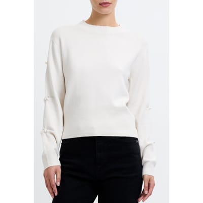 French Connection Babysoft Pearl Slv Crew Classic Cream Maat: XS | Sweaters Outlet | Dames | Wit