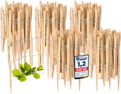 Garronda Tuinafscheiding van Hazelnoten Schutting – Tuinpiketafscheiding – Bedrand – Hout - GD-0156 - 5 Stuk - 50 cm x 500 cm