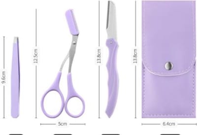 Wenkbrauw Manicure Set - Epileren - Ontharing - 3 Stuks + Etui
