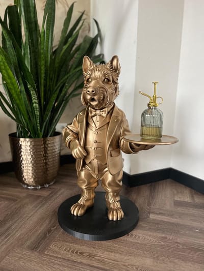 Bijzettafel Butler Wijn Champagne Schaalhouder Decoratie Cadeau Wijnliefhebber | 70 cm / 27.6 inch / Goud