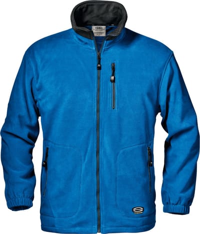 SIR SAFETY MICROFLEECE Microfleece Rits Werktrui HEREN Veiligheidstrui Blauw Groen - Ademend - Winddicht - Nylon Voering
