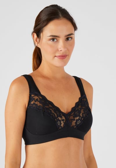 Damart - Beugelloze beha met goede ondersteuning - Dames - Zwart - 125