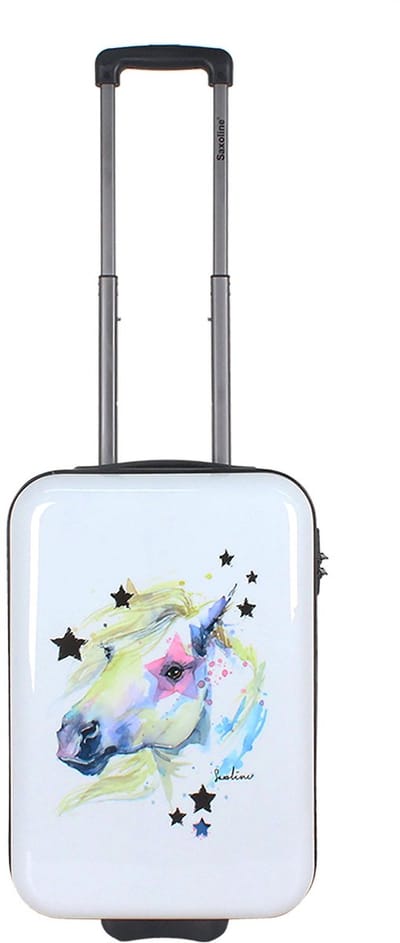 Saxoline Handbagage Harde Koffer / Trolley / Reiskoffer - 55cm (Small) - Paardenhoofd Print - Bedrukt / Small