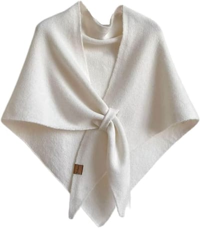 Sjaal - Nekwarmer - Sjaal dames - Dames Kasjmier Sjaals - Gebreide Sjaals Vesten - Wollen Kasjmier Tops Truien - Omslagdoeken Sjaals Dagelijks Gebruik - Kerstcadeau - Kerstversiering - Kerst - Wit