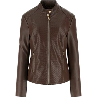 Leren jas voor vrouwen Guess Claudine Biker