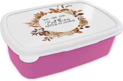 Broodtrommel Roze - Lunchbox - Brooddoos - Vriendschap - Vrienden - Quotes - Spreuken - You are the best thing never planned - 18x12x6 cm - Kinderen - Meisje