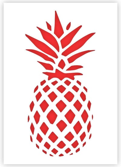 QBIX Ananas Sjabloon A5 Formaat Kunststof - Uitsnede is 8,5cm breed
