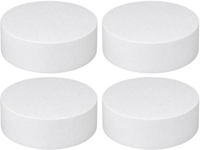 Piepschuim vormen - cirkel - 4x - D15 x 4 cm - styropor hobby / DIY vorm - basis knutselfiguren