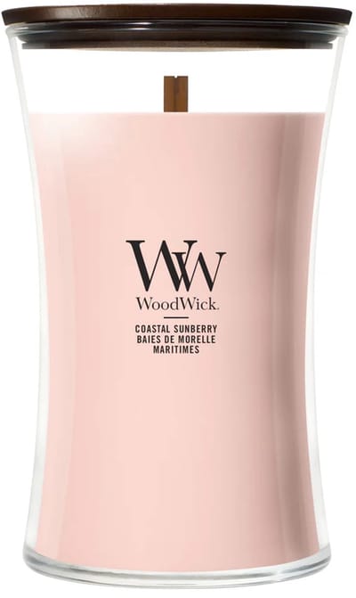 WoodWick Hourglass - Coastal Sunberry - Large Geurkaars - 130 branduren