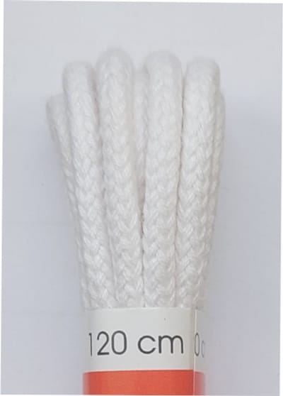 Ronilux Veter - Wit - Rond - Koord Veters - Lengte 120 cm - Dikte 4 mm - Schoenveter