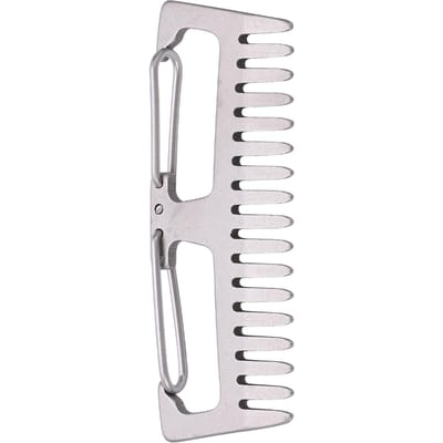 Titaniumlegering Kam Outdoor EDC Draagbare Antistatische Lichtgewicht Kam Gesp Camping Tool white