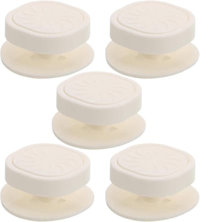 Vuilniszakhouders Clips - Prullenbak Bevestiging - Afval Beheer - Draaibaar Antislip Ontwerp - 5x5x2.4cm - Wit