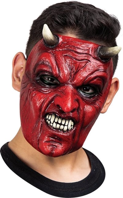 Partychimp Diable Gezichtsmasker Halloween Masker voor bij Halloween Kostuum Volwassenen - Latex -Onesize