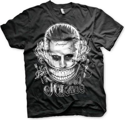 DC Comics Suicide Squad Heren Tshirt -L- Joker - Damaged Zwart
