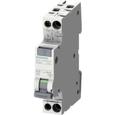 Siemens 5SV13167KK10 Aardlekschakelaar/zekeringautomaat 1-polig 10 A 0.03 A 230 V