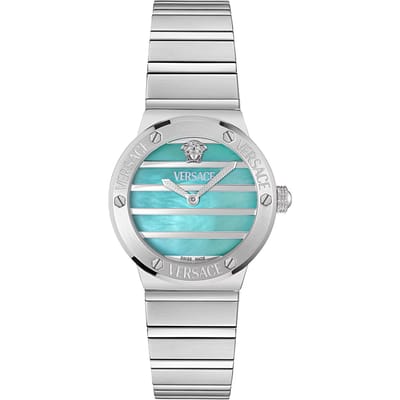 Versace Greca Logo Pearl VE0S00225 Horloge - Staal - Zilverkleurig - Ø 33 mm