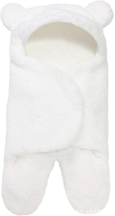 Baby inbakerdeken - Superzachte, pluche must-have - Geschikt voor baby's van 0-6 maanden - Accessoire voor jongens - Perfect cadeau voor meisjes -68*71cm-Wit