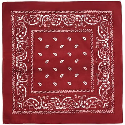 Fako Fashion - Bandana - Hoofddoek - Mondbescherming - Zakdoek - Paisley - Bordeaux Rood - 3 Stuks