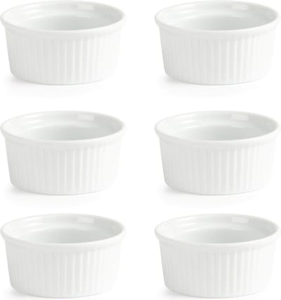 6x Crème brulée schaaltjes / Ramekins - 9 cm - Olympia - geschikt voor oven, vriezer en vaatwasser - 11,5cl