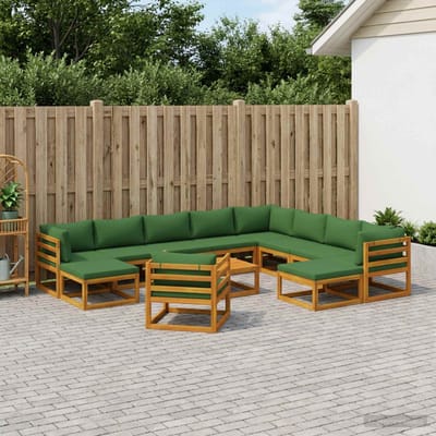 vidaXL - Bankstel - 12 - st - Naturel - Massief - Acacia - Hout