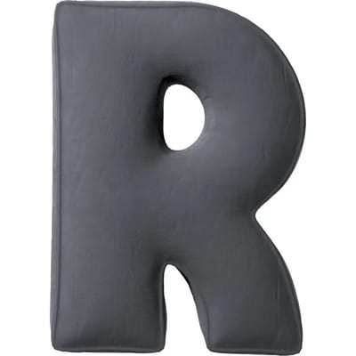 Kussen letter r Yellow Tipi Posh Velvet