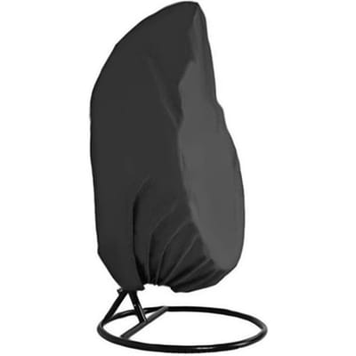 Hoes voor terrashangstoel Outdoor Egg Chair Cover Duurzaam Waterdicht Schommelstoel Stofkap Zwart, 115 x 190cm zwart