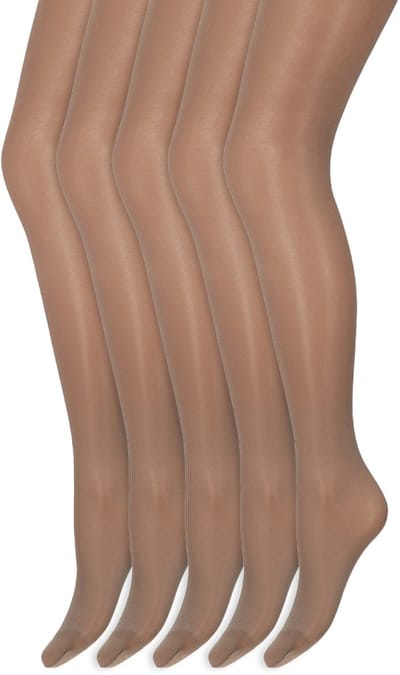 Glans panty | 35 Denier | Merk: Marianne | Maat: S t/m XXL | Kleur: Taupe | 5 Paar