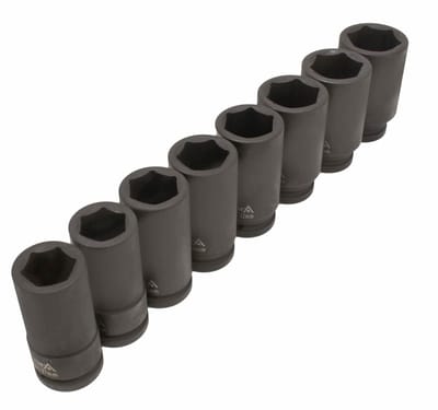krachtdoppen set 3/4 duims - 26 tot 38 mm - 8 delig krachtdop - slagdoppen - luchtsleuteldop - asta