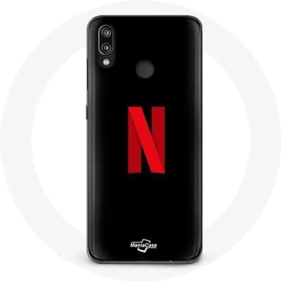 Coque - Huawei - P20 Lite - Logo Netflix - Souple - Protection téléphone noir