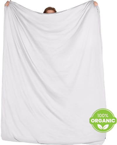 Wocha Hoeslaken - 100% Biologisch Katoen Satijn (300TC) - 160x200 - Wit - Premium kwaliteit - Tot 30 cm matrasdikte - Rondom elastiek
