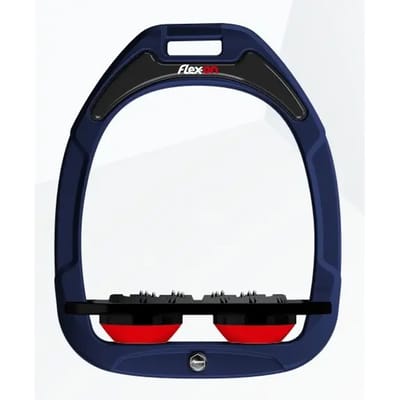 Ultra Grip Plat Stirrup Marine/Zwart/Rood Flex-On Green Composite