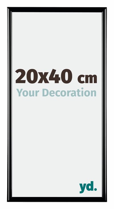 Your Decoration - Fotolijst 20x40 cm - Kunststof - Zwart Hoogglans - Bordeaux