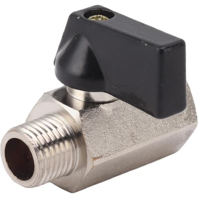 Vanne à gaz à bille, filetage mâle femelle, laiton épais, sablage pour eau du robinet domestique, 1/4