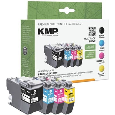 KMP Inktcartridge vervangt Brother LC-3219XLBK, LC-3219XLC, LC-3219XLM, LC-3219XLY Compatibel Combipack Zwart, Cyaan, Magenta, Geel B58VX 1537,4005