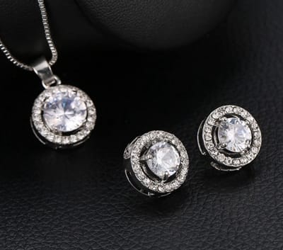 Sieraden set | rondjes | zilver gekleurd