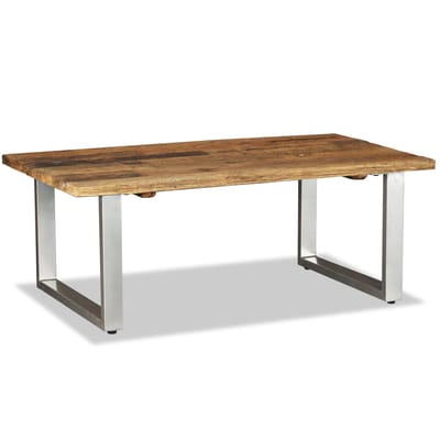 vidaXL - Salontafel - 100x60x38 - cm - massief - gerecycled - hout