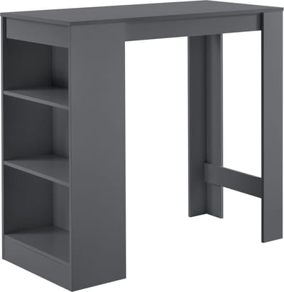 Bartafel met 3 planken 110x50x103 cm donkergrijs