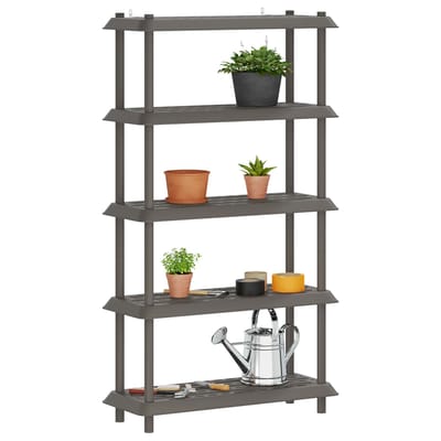 vidaXL - Plankenunit - 5-laags - 100 - x - 40 - x - 177 - cm - PP - Lichtgrijs