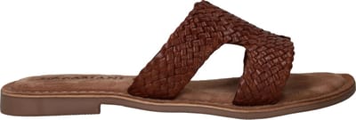 Lazamani - Flor Dames Slippers Leer Tan - Maat 36