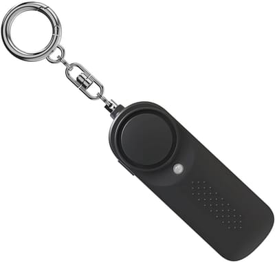 Persoonlijk Alarm - Veiligheidssleutelhanger Noodalarm - Zelfverdediging Noodsituaties - Geïntegreerd LED Licht - 8 8 x 3 1 cm - Zwart