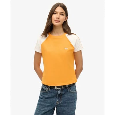 Superdry - Essential Retro T-shirt met logo - Dames - T-shirts