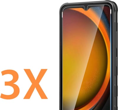 Glasplaatje Geschikt voor: Samsung Galaxy Xcover 7 / Xcover 7 Pro - 3x Screenprotector - screen protector - glas - bescherm - beschermglas