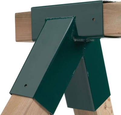 Schommelverbinder Hoekmodel - Houtverbinder Metaal - Zelf Schommel Bouwen - Stevige Constructie - 90/90 mm - Gepoedercoat